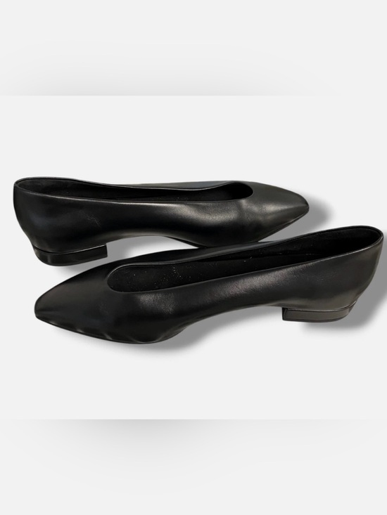 Loro Piana Shoes - NWT Loro Piana Rebecca Black Pointed-Toe Leather Flats Size EU40